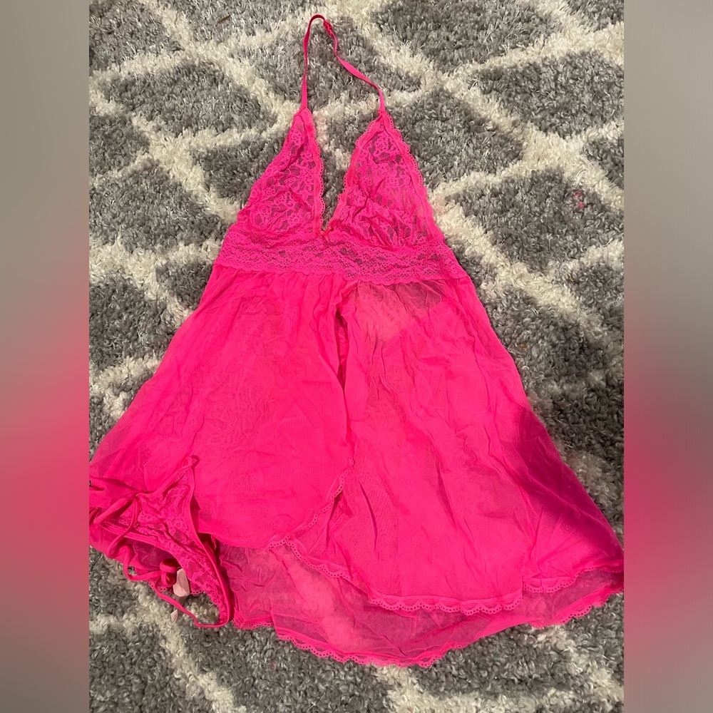 Hot pink Victoria’s Secret lingerie set